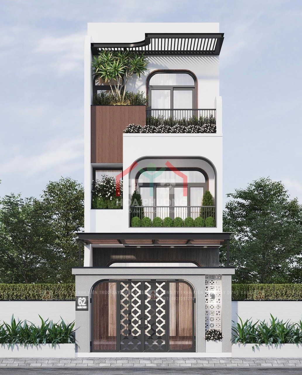 Công trình 3 tầng địa chỉ 180 Khúc Trì, phường, phường Ngọc sơn, quận Kiến An, Tp Hải Phòng